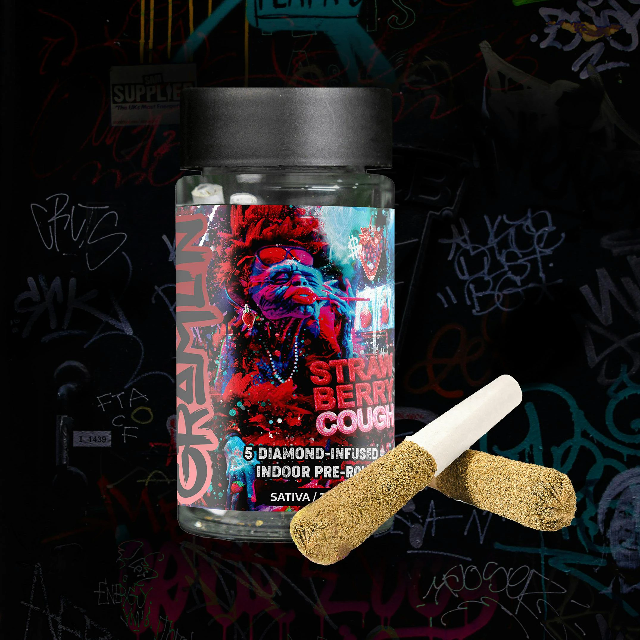 Gramlin - GRAMLIN Strawberry Cough 3.5g Infused Pre-roll 5-pk Main Image