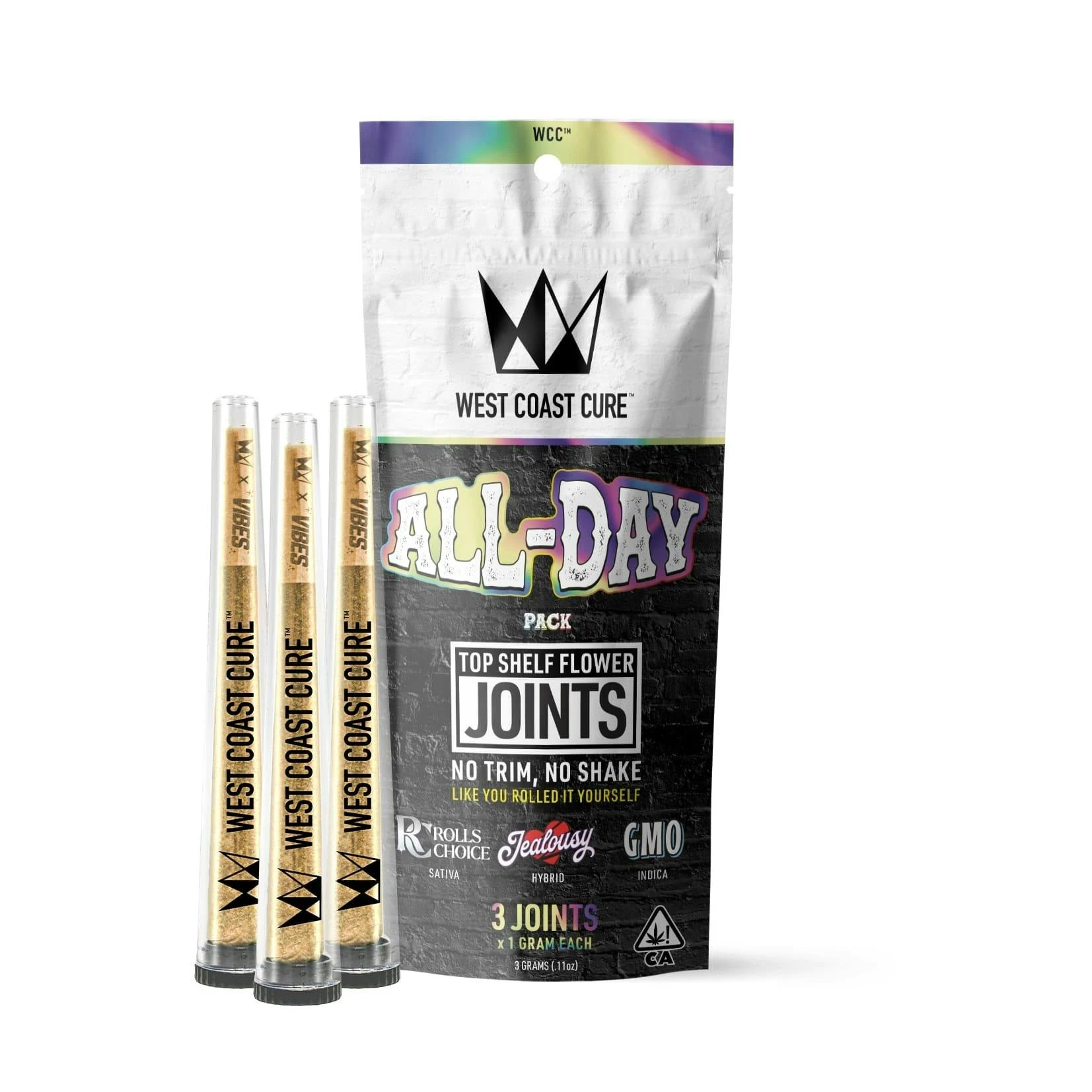 West Coast Cure - All Day Pack - Top Shelf CUREjoint Variety Pack 3 x 1G  Main Image