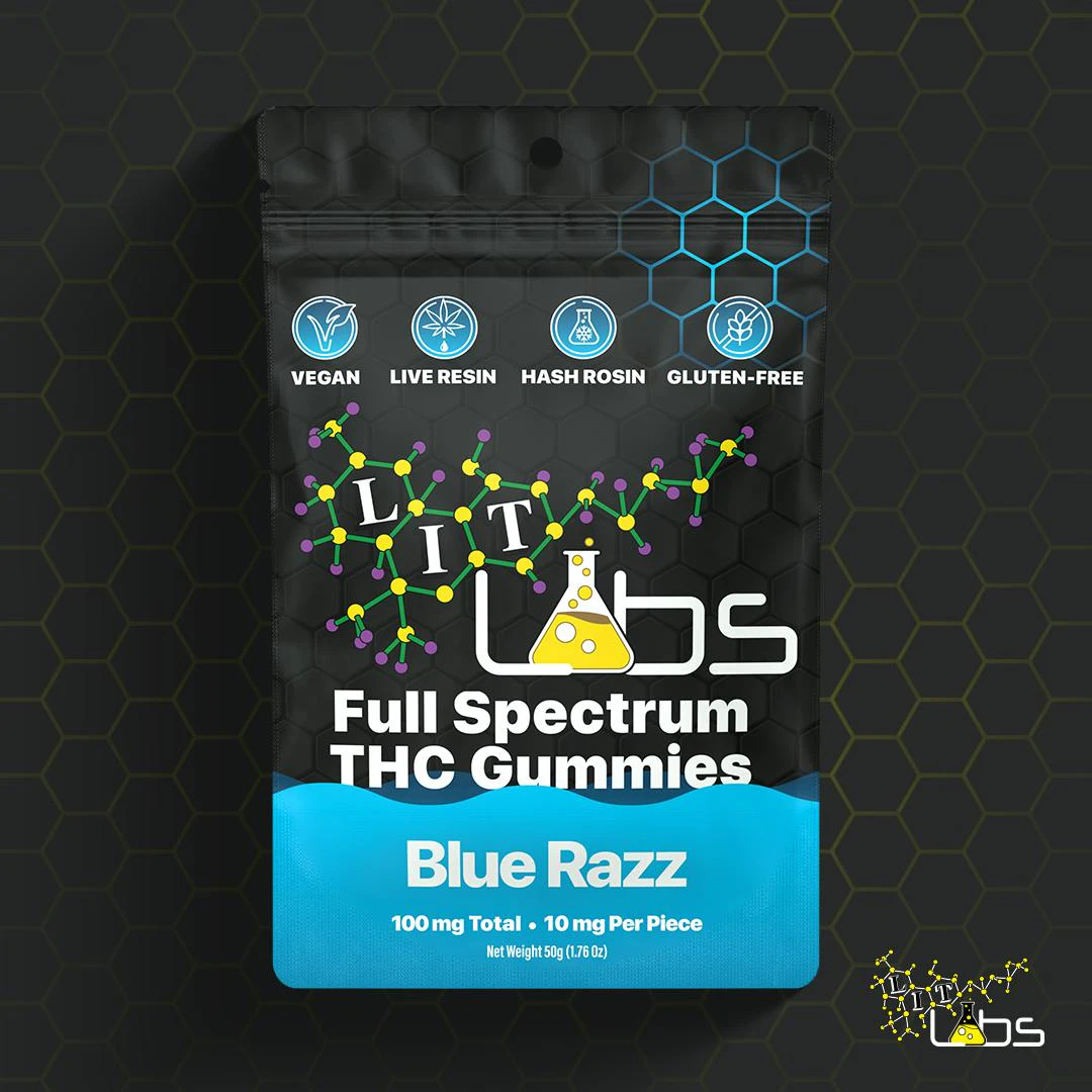Lit Labs - Lit Labs | 10pk Full Spectrum Gummies | Blue Razz | 100mg Main Image
