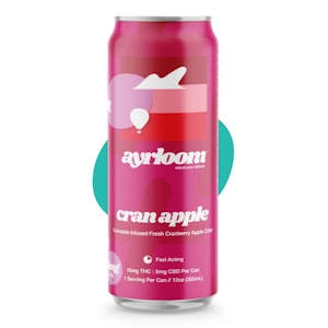 AYRLOOM - Ayrloom UP - Cran Apple - 12oz 4pk (10mgTHC:5mgCBD/Can)