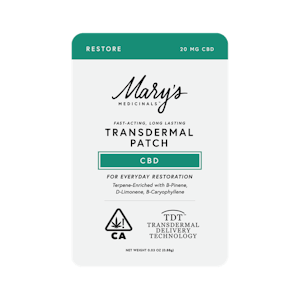 Mary's Medicinals™ - [Mary's Medicinals] Patch - Restore - CBD