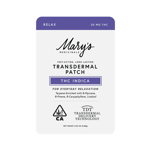Mary's Medicinals™ - MARY'S MEDICINAL - INDICA PATCH 20MG THC Main Image