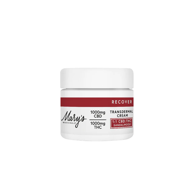 Mary's Medicinals™ - Marys Medicinals- Topicals Transdermal Cream-Recover Sandalwood-2oz-(1000mgCBD:1000mgTHC) Main Image