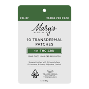 10-Pack Relief (1:1) Transdermal Patches (CA)