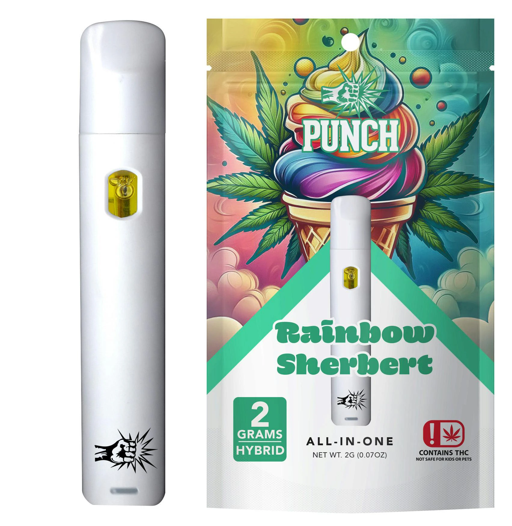 Punch Edibles & Extracts - Punch Extracts - Disposable - Rainbow Sherbert - 2g Main Image