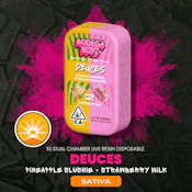 Pineapple Slushie x Strawberry Milk 1G Deuces Live Resin Dual Chamber AIO