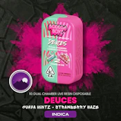 Guava Mintz x Strawberry Haze 1G Deuces Live Resin Dual Chamber AIO