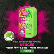 Passion Fruit Diesel x Green Apple Kush 1G Deuces Live Resin Dual Chamber AIO