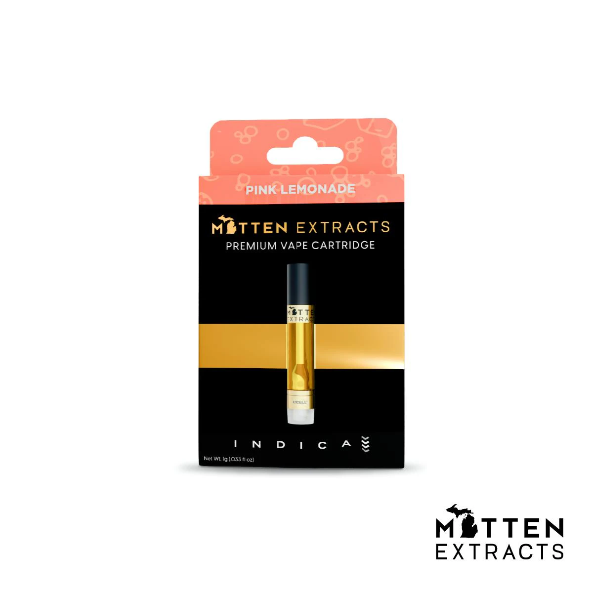 Mitten Extracts - Mitten Extracts - Pink Lemonade 1g Vape Cartridge (Indica) Main Image
