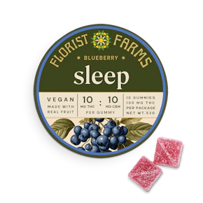 Florist Farms | 2pk Gummies | Blueberry SLEEP | 1:1 | K