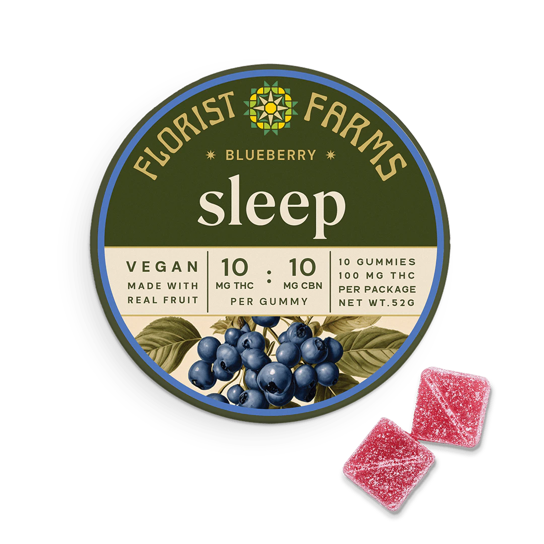 Florist Farms - FFarms Blueberry Gummy, 100mg, 10ct. | E7 Main Image