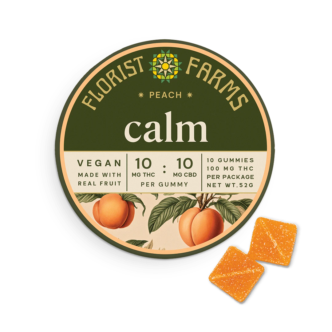 Florist Farms - FFarms Peach Gummy, 100mg, 10ct. | E5 Main Image
