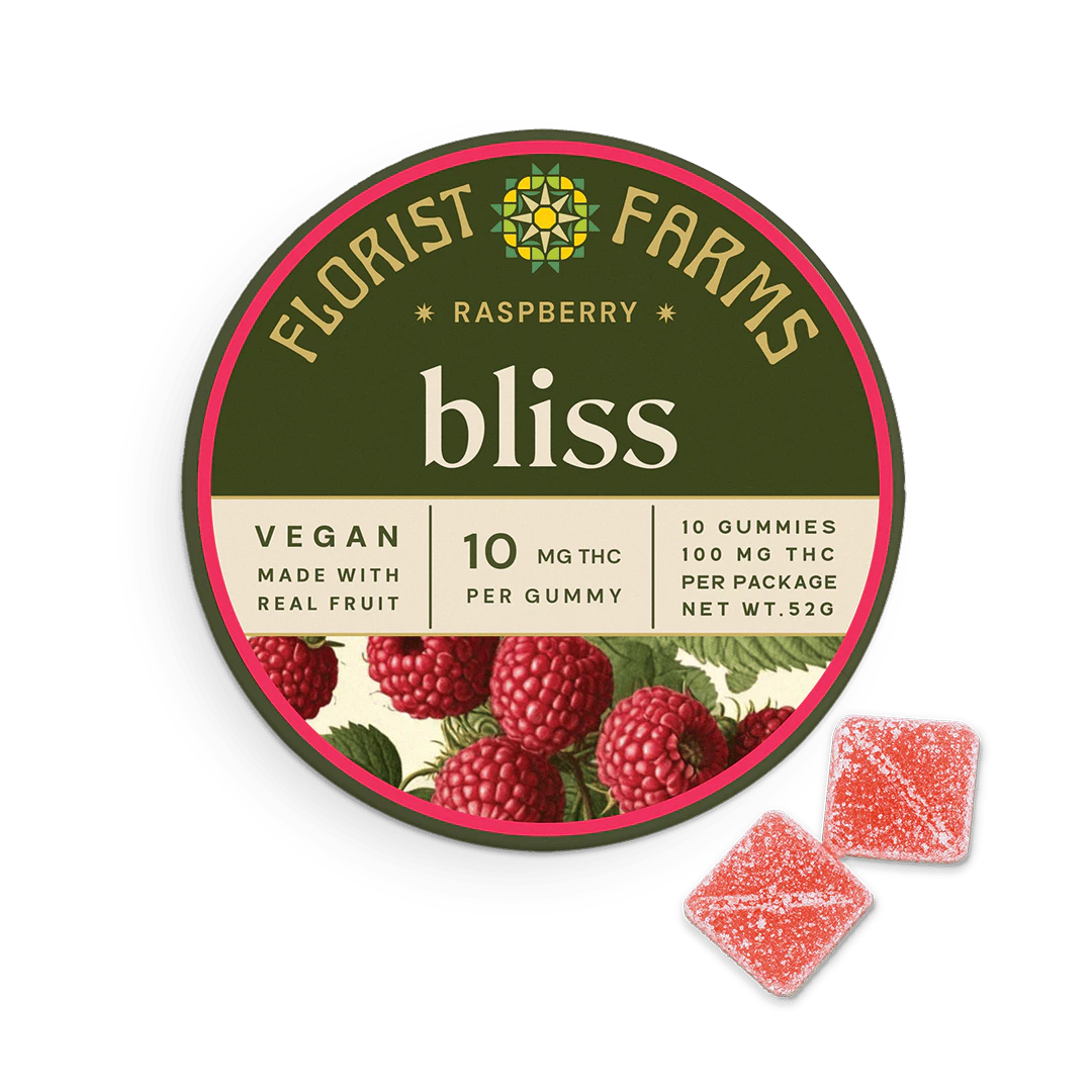 Florist Farms - FFarms Raspberry Gummy, 10mg, 10ct. | E8 Main Image