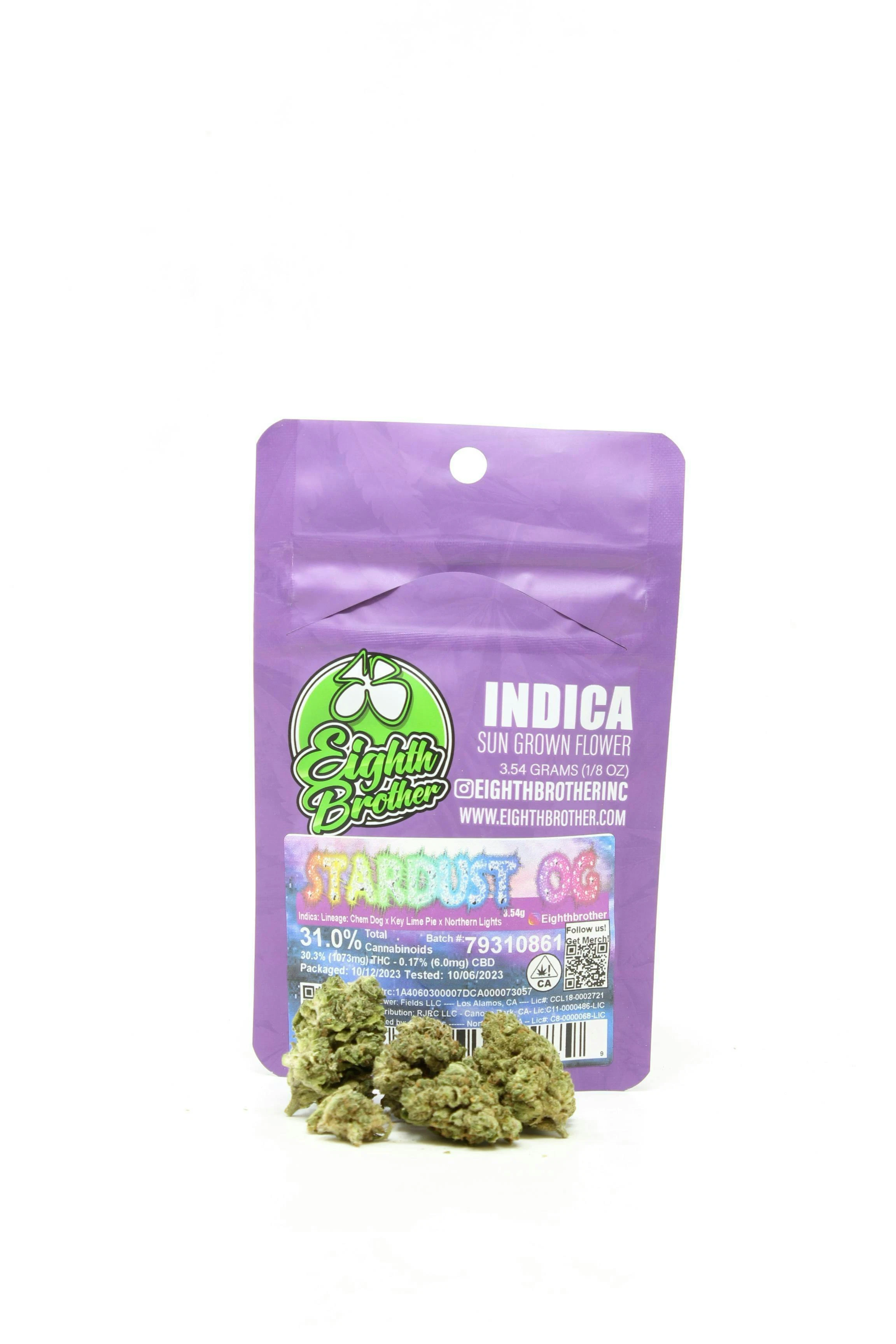 Eighth Brother - Eighth Brother | Stardust OG 3.5g (Indica) - Sun Grown Flower Main Image