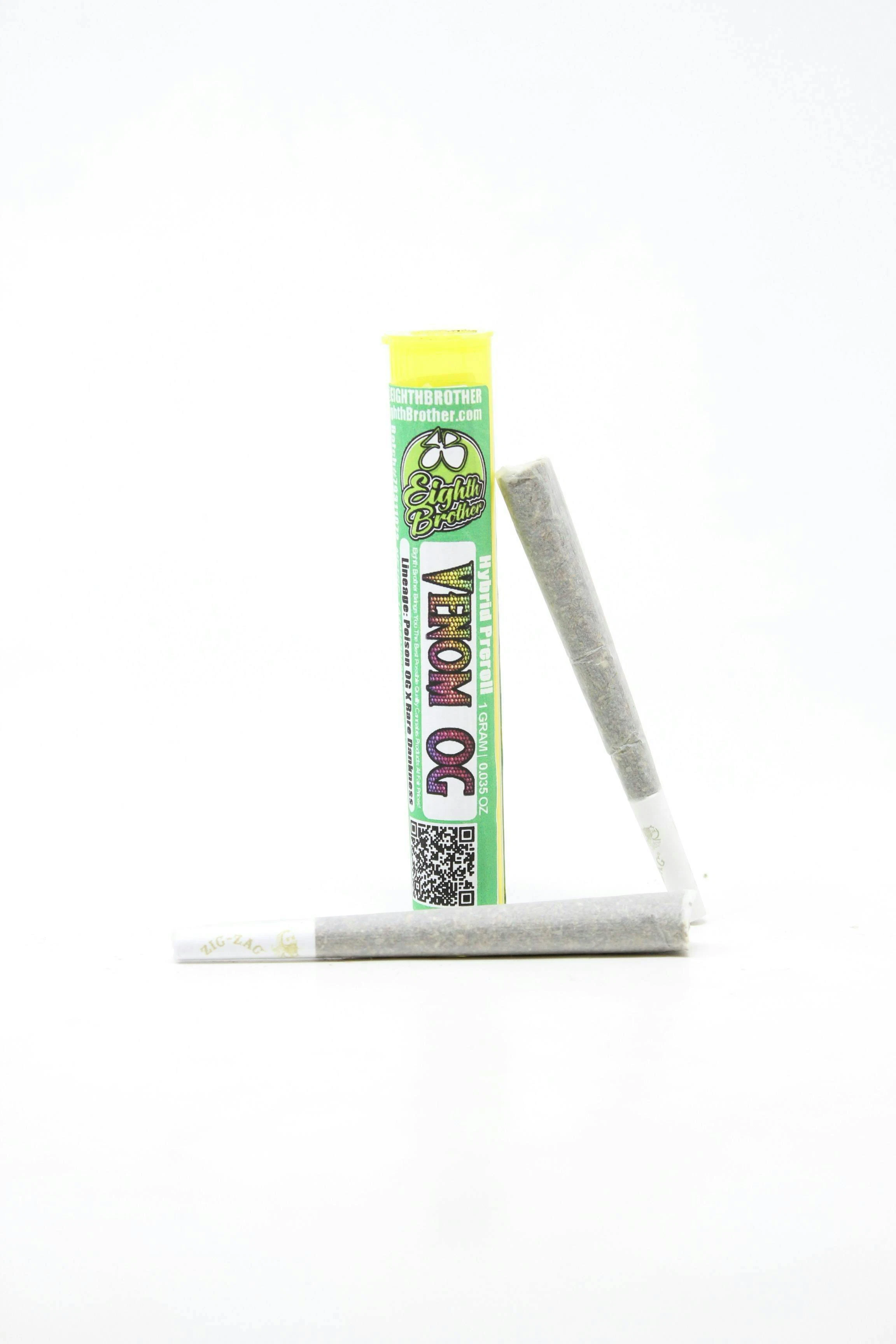 Eighth Brother - 1g Eighth Brother Flower Pre-Roll - Venom OG 22-25% Main Image