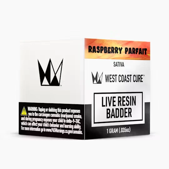 West Coast Cure - WCC - Concentrate - Raspberry Parfait - Live Resin Badder - 1G Main Image