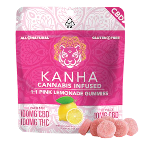 KANHA - [KANHA] CBD Gummies - 100mg - 1:1 Pink Lemonade (H)