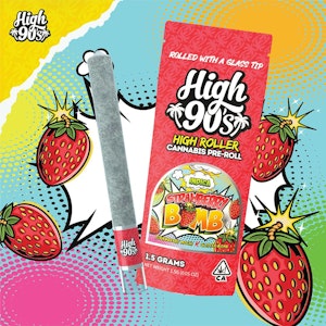 HIGH 90'S - High 90's - Strawberry Bomb 21% 1.5g High Roller Pre-Roll