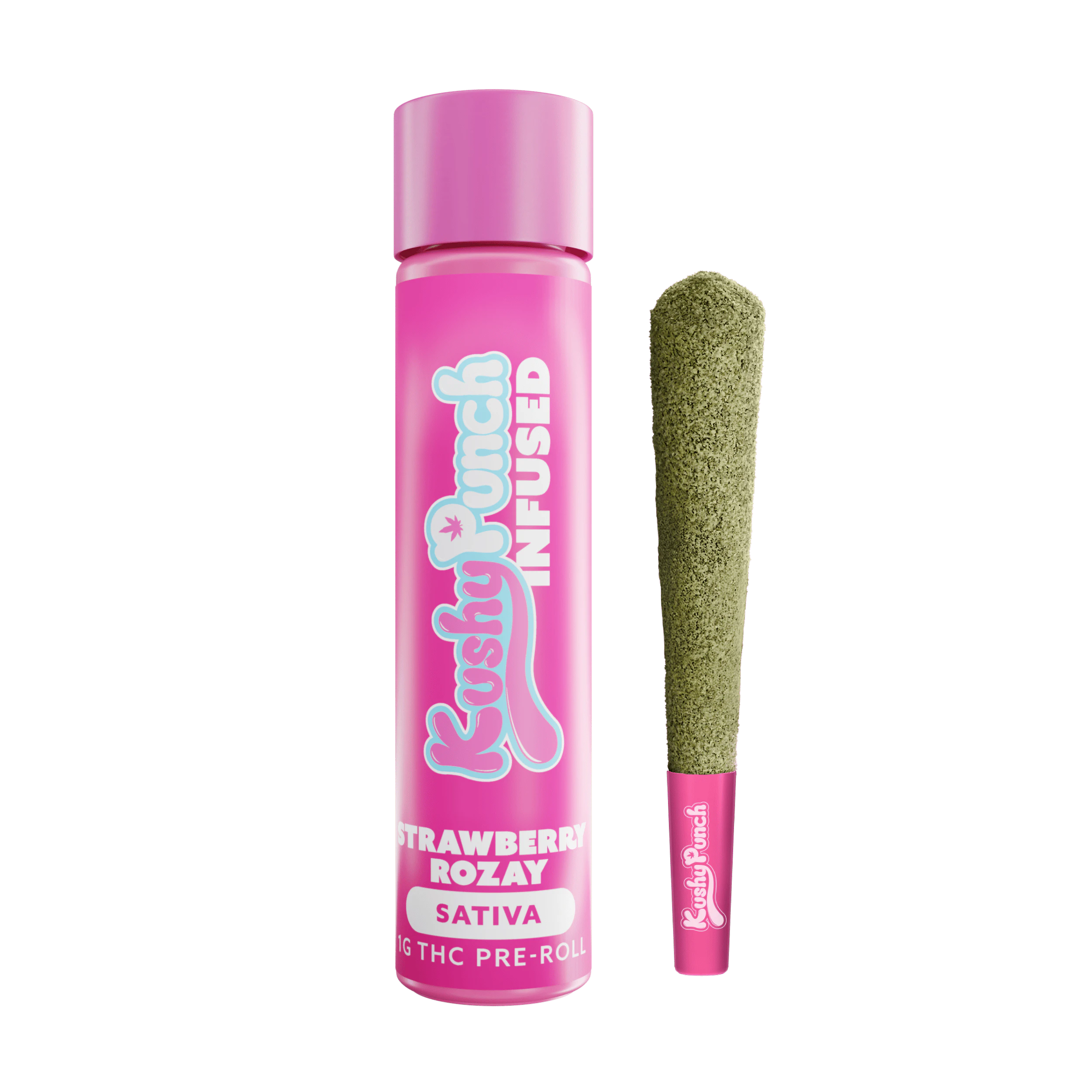 Kushy Punch - Kushy Punch 1G Infused Liquid Diamond Preroll - Strawberry Rozay | P3 Main Image