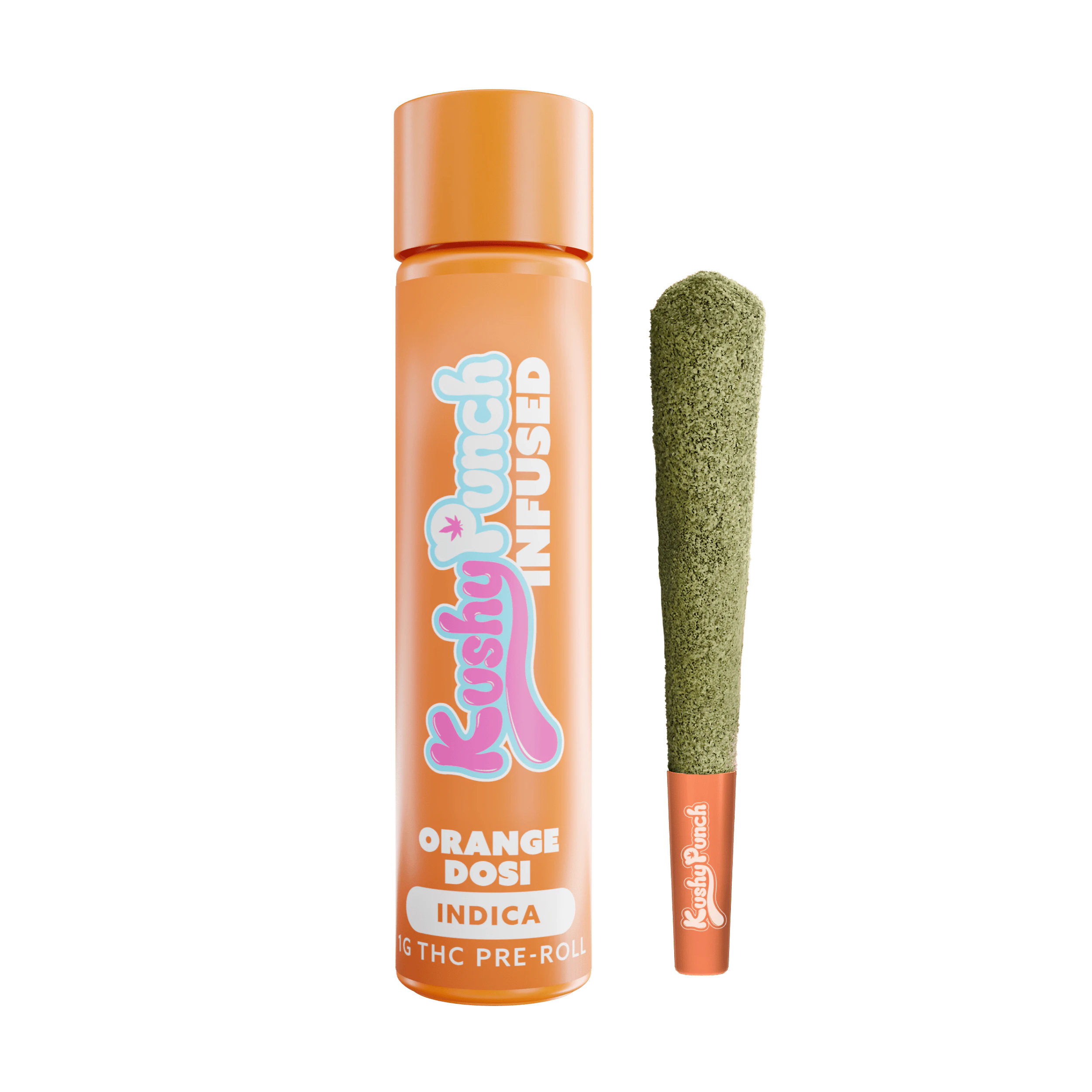 Kushy Punch - Kushy Punch 1G Infused Liquid Diamond Preroll - Orange Dosi | P1 Main Image