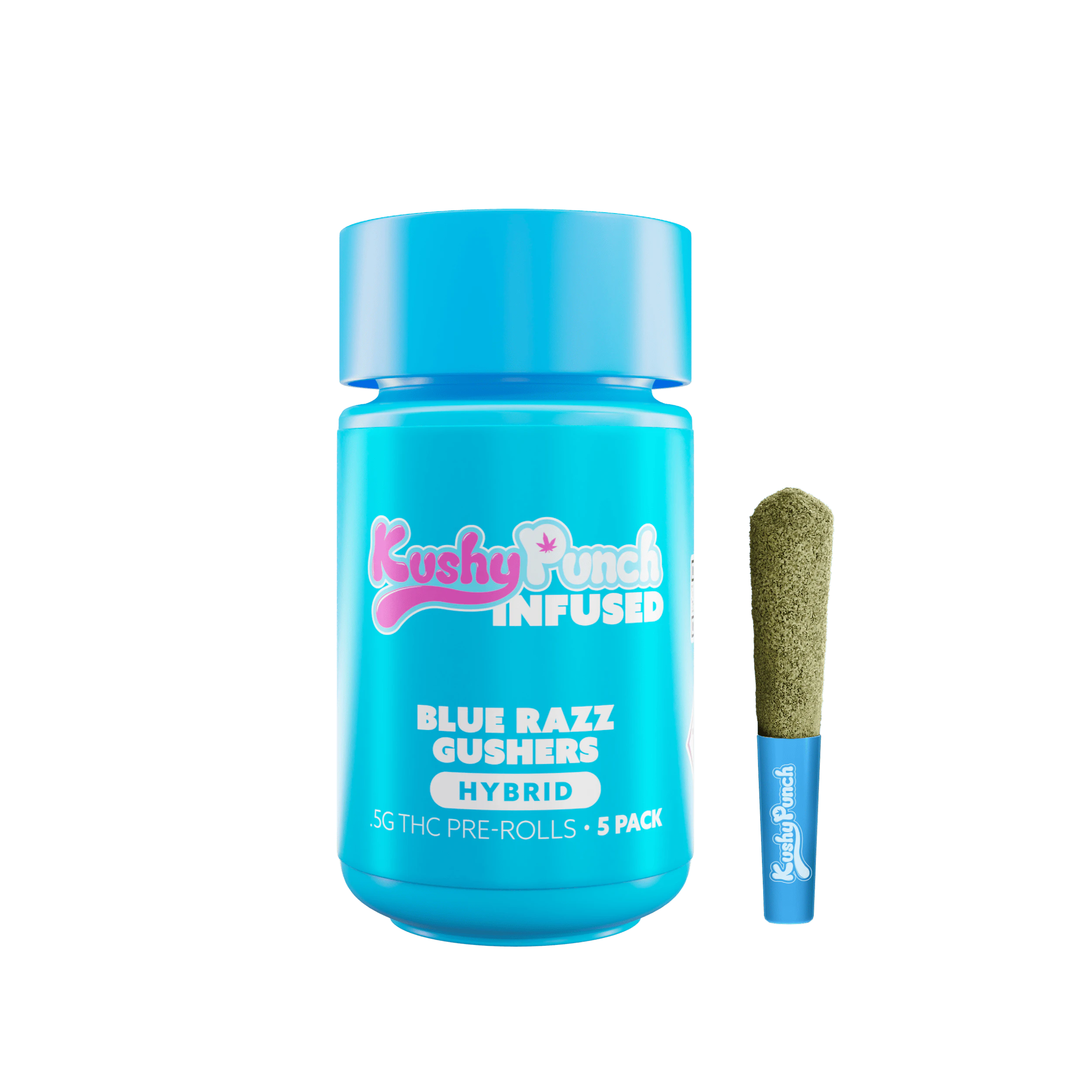 Kushy Punch - Kushy Punch Infused .5g Liquid Diamond Prerolls 5PK - Blue Razz Gushers | P6 Main Image