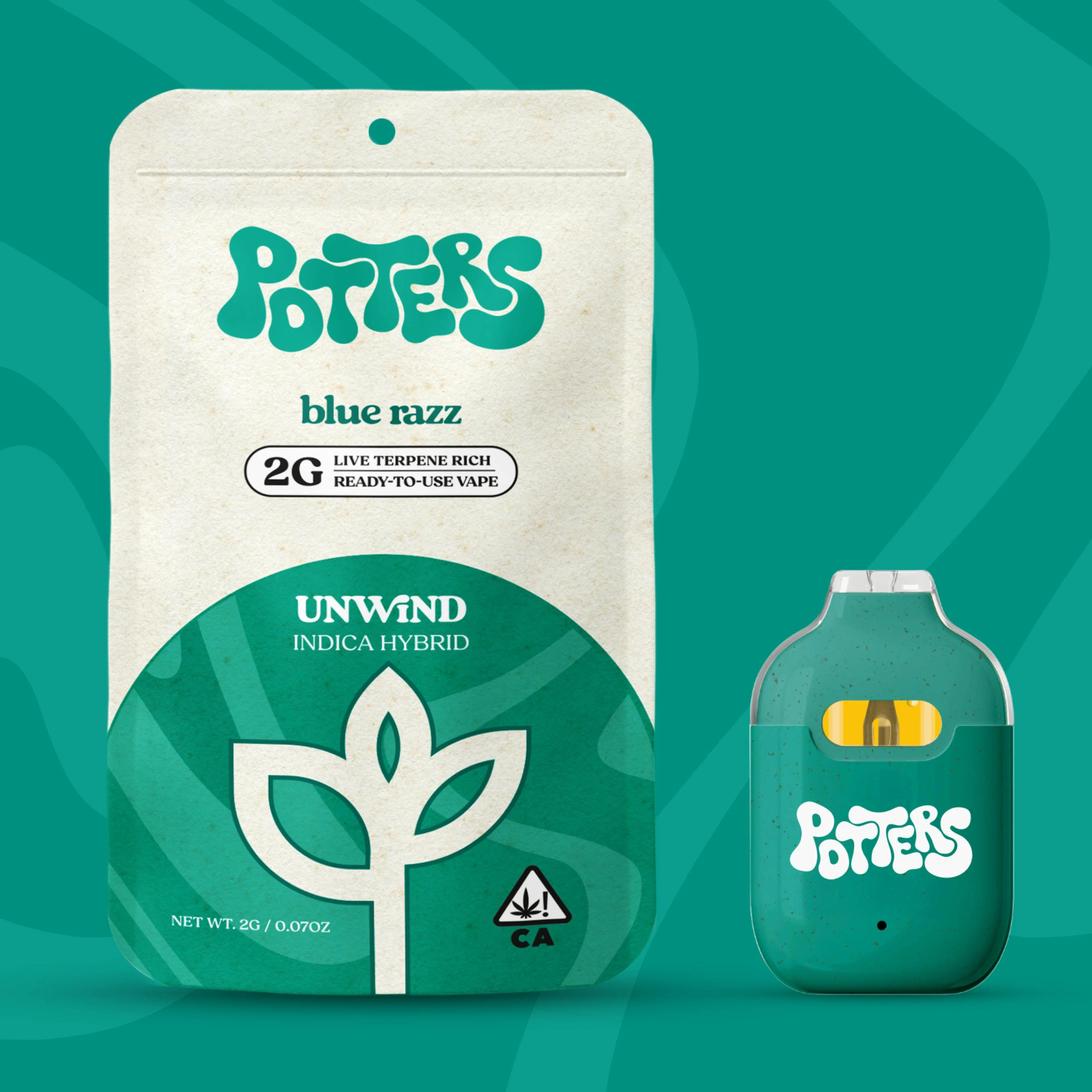 Potters - Potters - Blue Razz - Disposable Vape - 1.25G Main Image
