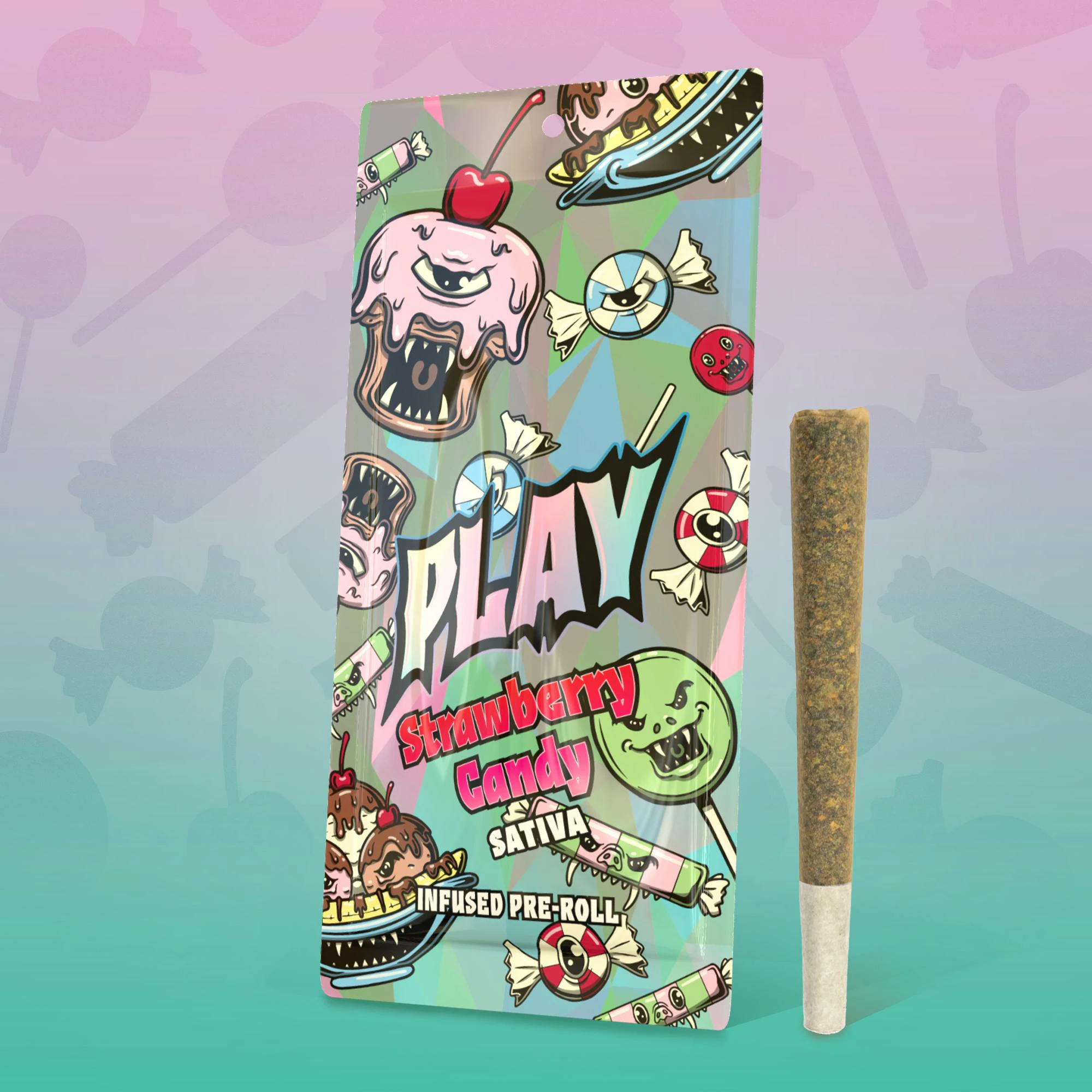 Play Michigan - Strawberry Candy (1.2g Infused Pre-Roll) Main Image