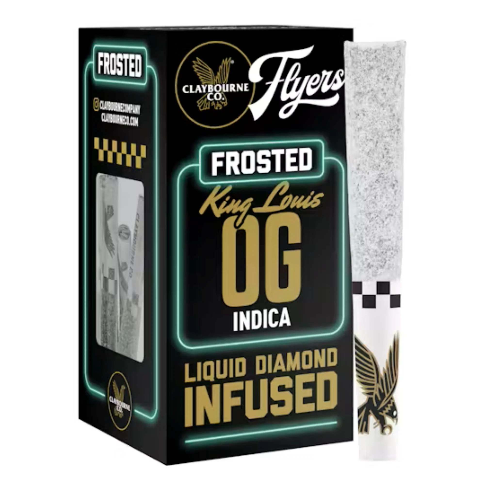 Claybourne Co. - Claybourne Frosted Flyers Infused 5pk Prerolls 2.5g King Louis OG Main Image