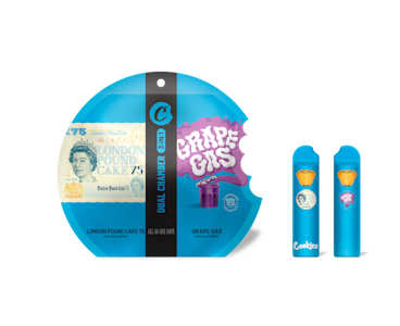 COOKIES - COOKIES | LONDON POUND CAKE 75 & GRAPE GAS DUAL CHAMBER - AIO | CARTRIDGE | 1G