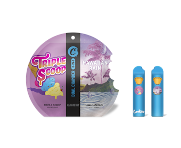 Cookies - Cookies - 1G Dual Chamber Cannabis Terp Vape - Triple Scoop / Hawaiian Rain