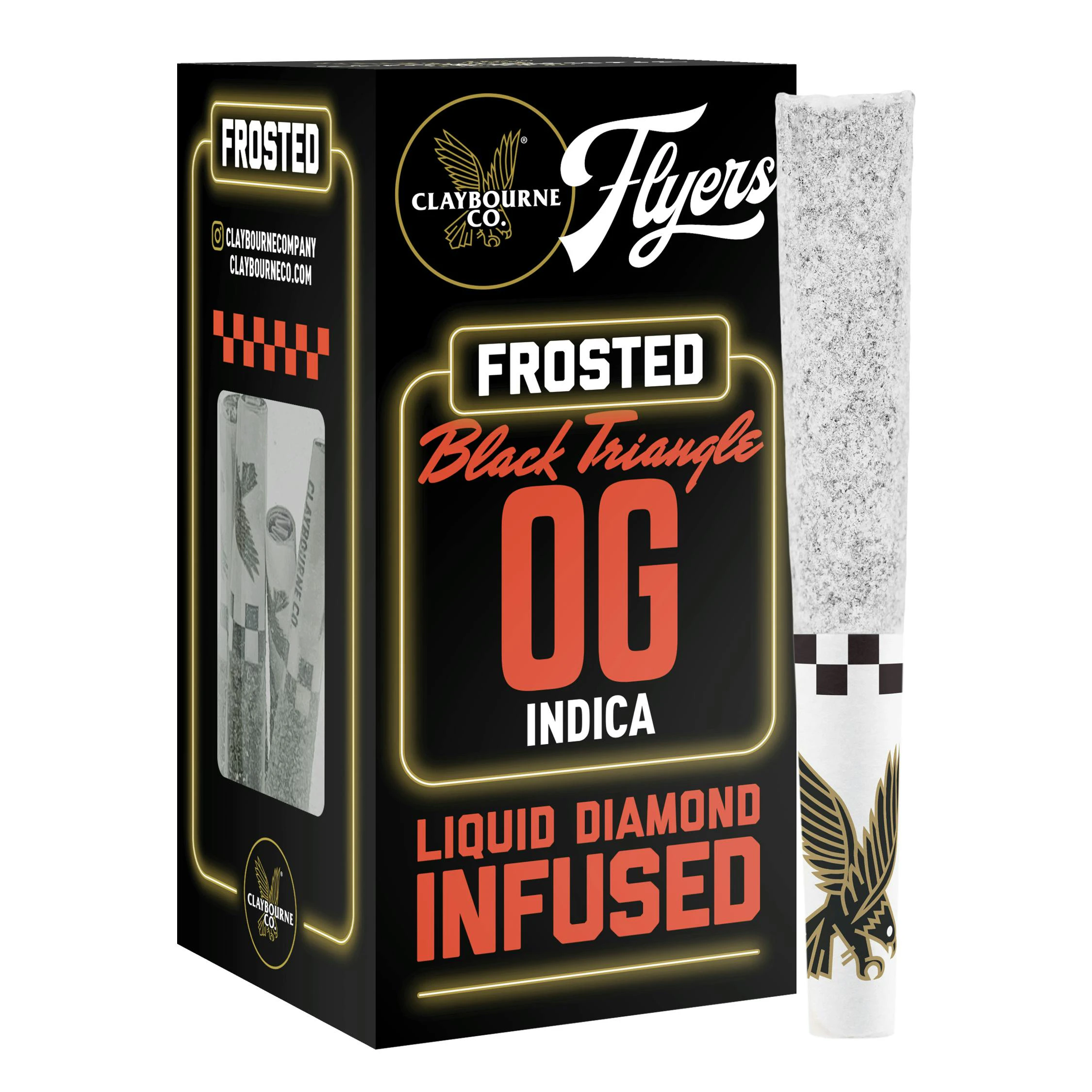 Claybourne Co. - CLAYBOURNE - BLACK TRIANGLE OG FROSTED FLYERS .5G 5-PK INFUSED PRE-ROLLS Main Image