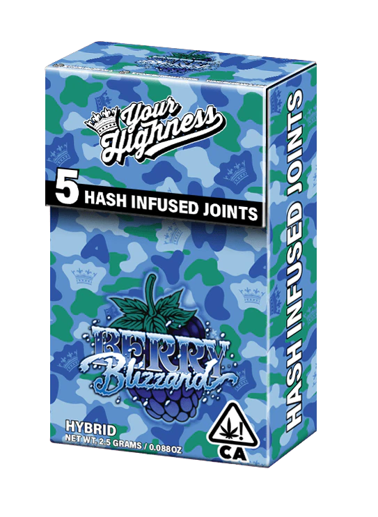 Your Highness - YH - Berry Blizzard – Live Hash Infused Pre-Rolls - 5 pk Main Image