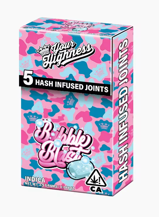 Your Highness - [Your Highness] Live Hash Preroll 5pk - 2.5g - Bubble Blast (I) Main Image