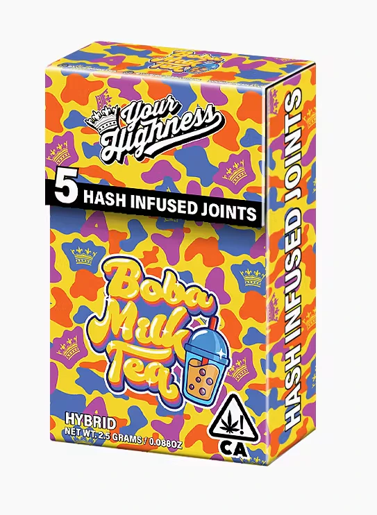 Your Highness - [Your Highness] Live Hash Preroll 5pk - 2.5g - Boba Milk Tea (H) Main Image
