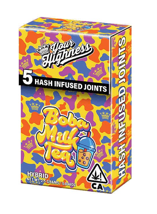 Your Highness - YH - Boba Milk Tea – Live Hash Infused Pre-Rolls - 5 Pk Main Image