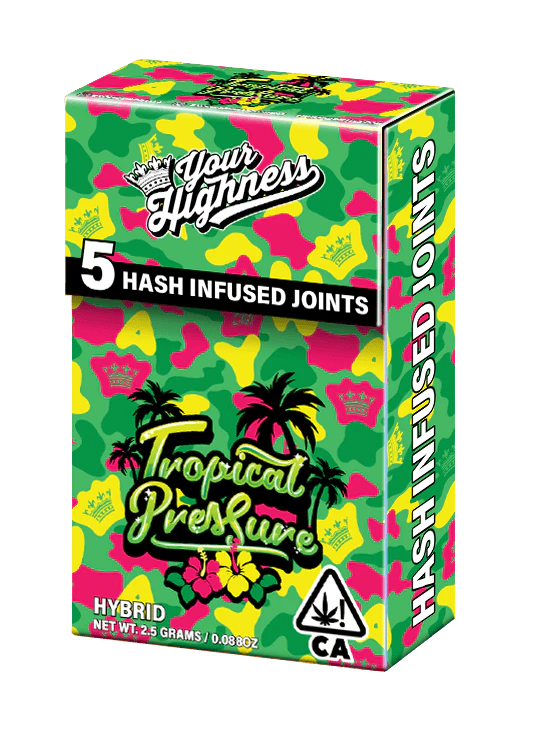 Your Highness - YH - Tropical Pressure – Live Hash Infused Pre-Rolls - 5 Pk Main Image