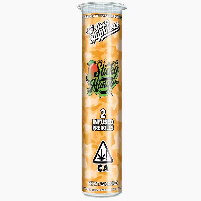 Your Highness - [Your Highness] Live Hash Preroll 2pk - 1g - Sticky Mango (S) Main Image