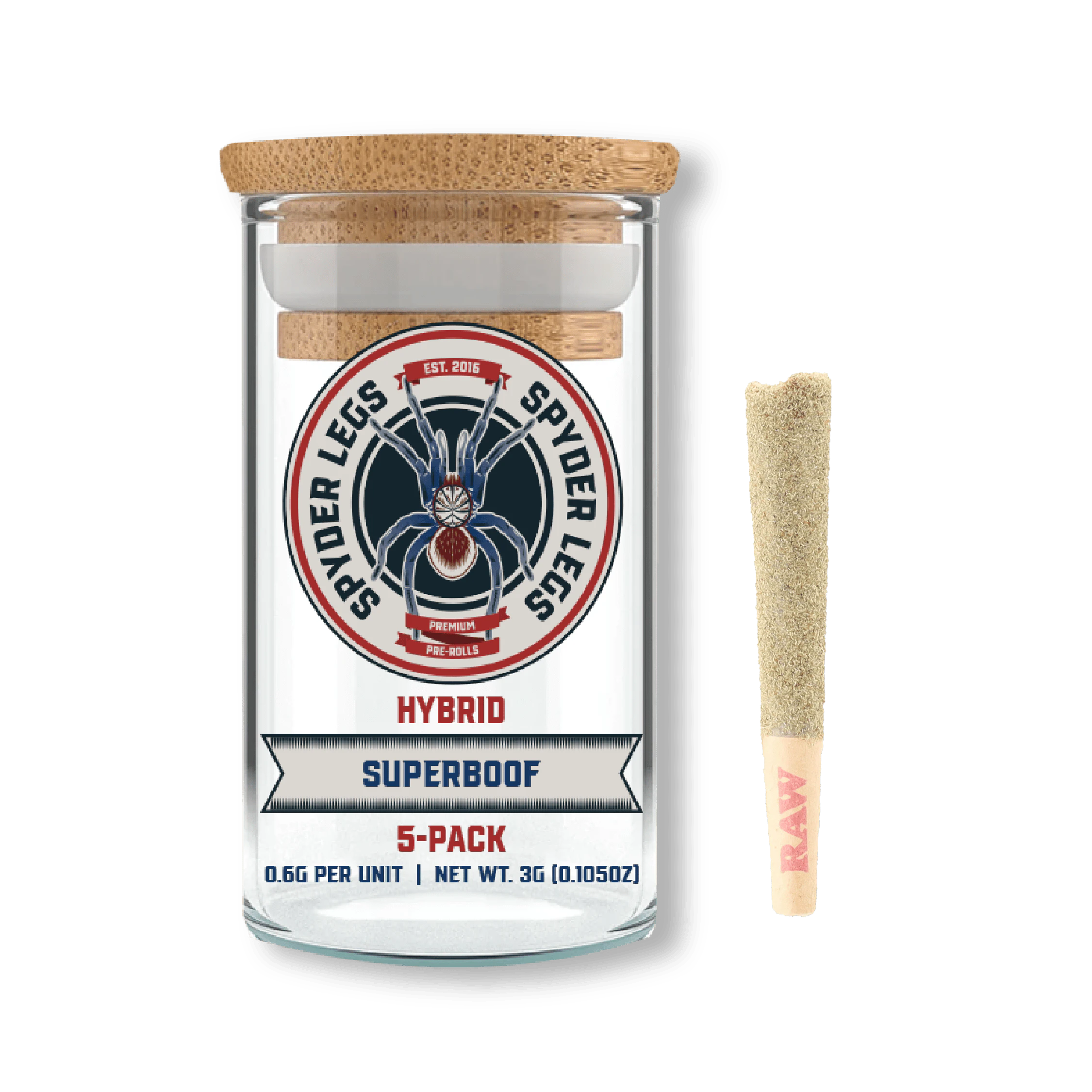 Spyder Legs - Superboof - 5pk (0.6g) Infused Pre-Rolls Main Image