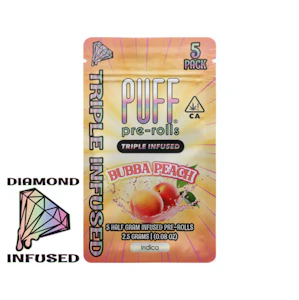 PUFF - PUFF | BUBBA PEACH - 5PK INFUSED | PREROLL | 2.5G