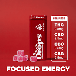 Drops - Drops Cranberry 1:1:1:1 CBD:THC:CBC:CBG (H) Gummies 20pk 200mg