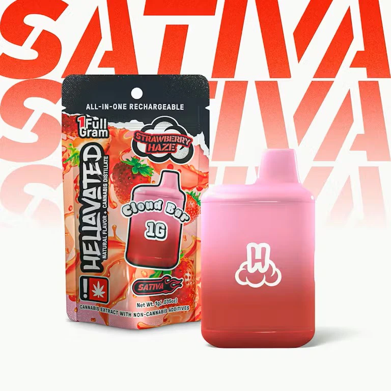 Hellavated - Hellavated Cloud Bar Strawberry Haze 1g Main Image