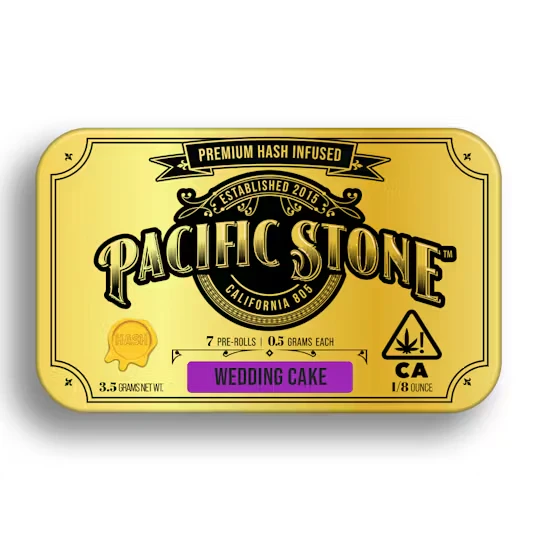 Pacific Stone - Pacific Stone Infused Hash 7pk Prerolls 3.5g Wedding Cake Main Image