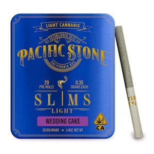 PACIFIC STONE - [Pacific Stone] PREROLL SLIMS LIGHT 20PK - 7g - WEDDING CAKE (I)