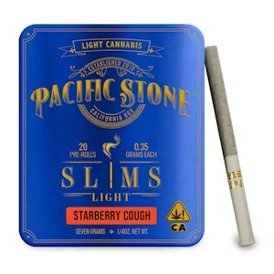 PACIFIC STONE - [Pacific Stone] PREROLL SLIMS LIGHT 20PK - 7g - STARBERRY COUGH (S)