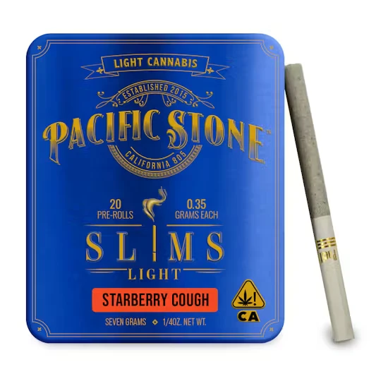 Pacific Stone - [Pacific Stone] PREROLL SLIMS LIGHT 20PK - 7g - STARBERRY COUGH (S) Main Image