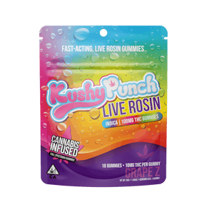 KUSHY PUNCH - Kushy Punch Live Rosin 10pk Gummies Grape Z