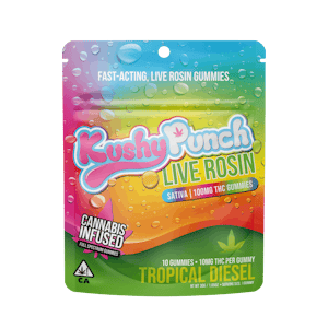 KUSHY PUNCH - Kushy Punch Live Rosin 10pk Gummies Tropical Diesel
