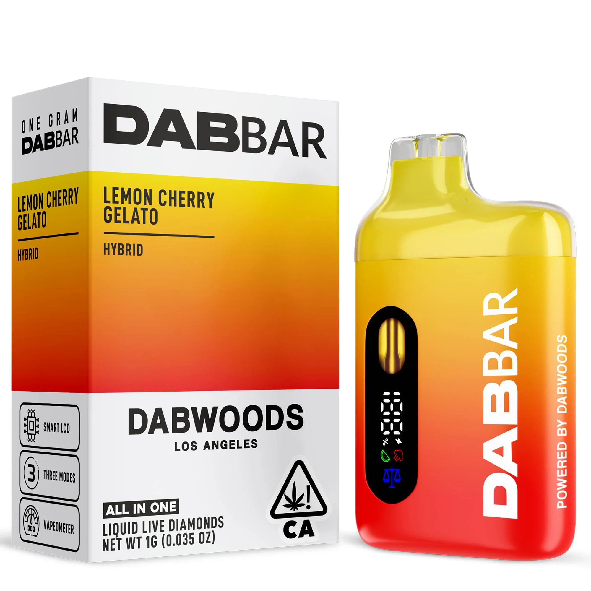 Dabwoods - DABWOODS LEMON CHERRY GELATO LIQUID DIAMOND DAB BAR 1 GRAM Main Image