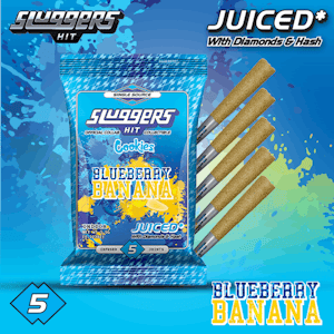 Sluggers - [Sluggers X Cookies] Hash Infused Preroll 5 Pack - 3.5g - Blueberry Banana(I)