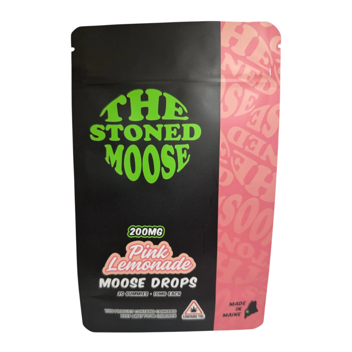 Stoned Moose - Stoned Moose | Pink Lemonade | 10mg Gummy | 20-Pack | 200mg Total | Full Spectrum | [H] Main Image